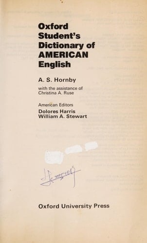 Oxford Student Dictionary of American English