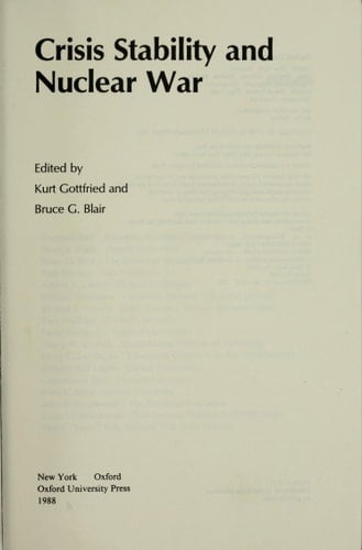 Crisis Stability and Nuclear War