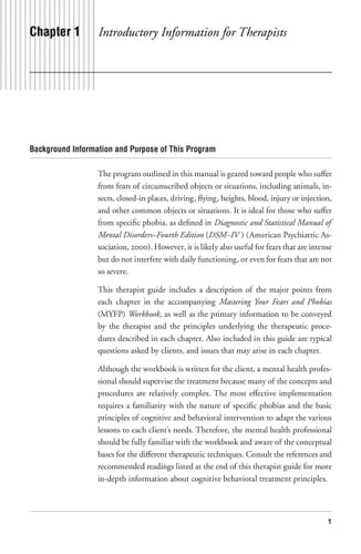 Mastering Your Fears and Phobias (Treatments That Work)