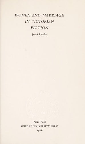 Women and Marriage in Victorian fiction