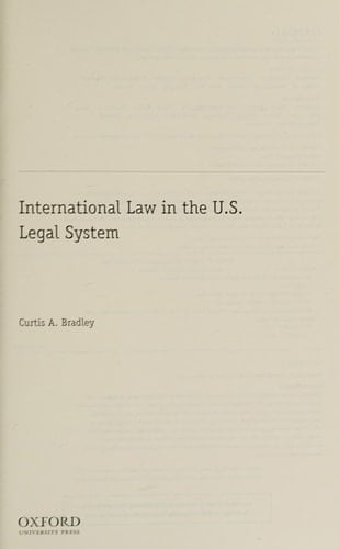 International Law in the U.S. Legal System