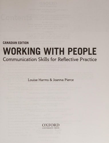 Working with People Communication Skills for Reflective Practice