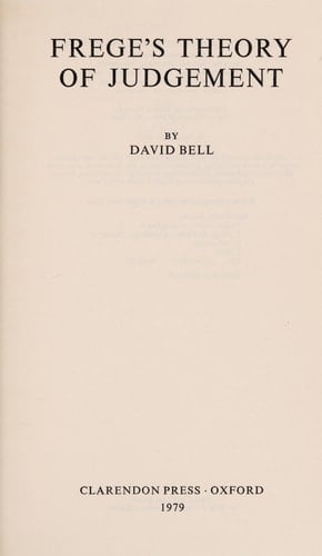 Frege's Theory of Judgement