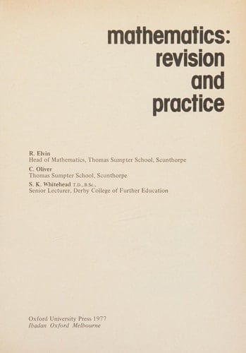 Mathematics: Revision and Practice: w. ans