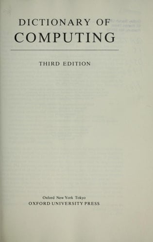 Dictionary of Computing