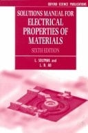 Solutions Manual for Electrical Properties of Materials, Sixth Edition