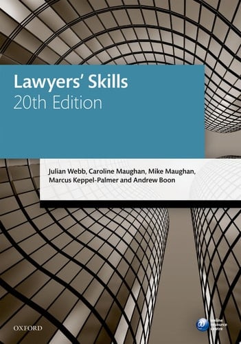 Lawyers' Skills (Blackstone Legal Practice Course Guide)