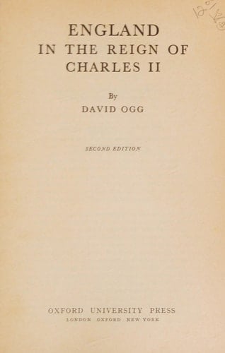 England in the Reign of Charles II: 2 Volumes in 1
