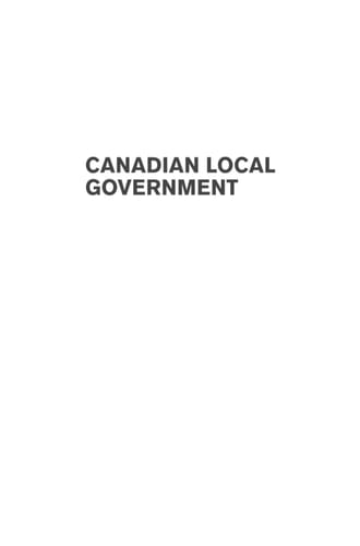 Canadian Local Government