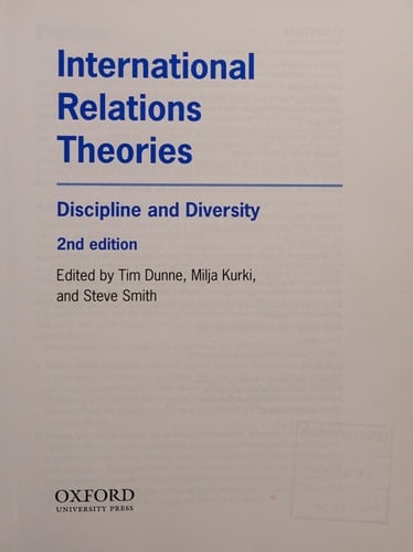 International Relations Theories: Discipline and Diversity
