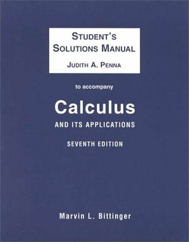 Calculus and Its Applications (Student's Solution Manual)