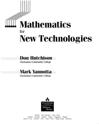 Mathematics for New Technologies