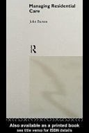 Managing Residential Care