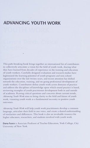 Advancing Youth Work: Current Trends, Critical Questions