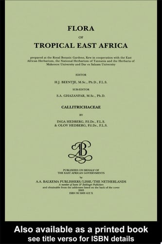 Flora of tropical East Africa - Callitrichaceae (2003)