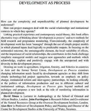 Development As Process