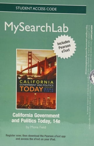 MySearchLab with Pearson eText -- Standalone Access Card -- for California Government and Politics (14th Edition)