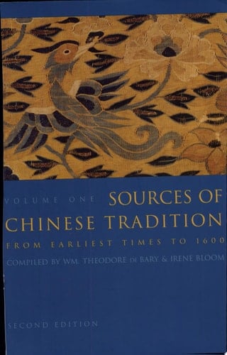 Sources of Chinese Tradition From Earliest Times to 1600