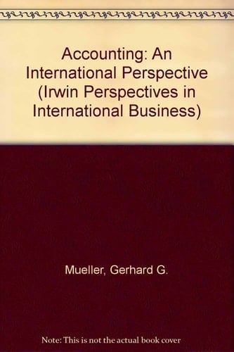 Accounting An International Perspective : a Supplement to Introductory Accounting Textbooks