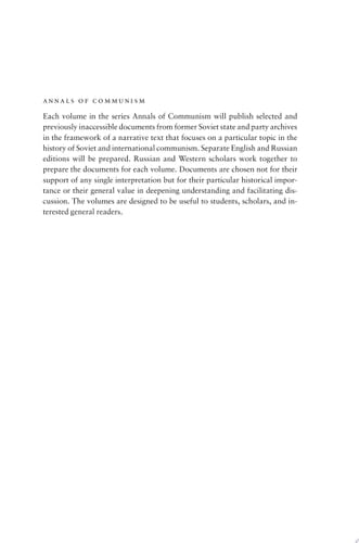 The Stalin-Kaganovich Correspondence, 1931-36