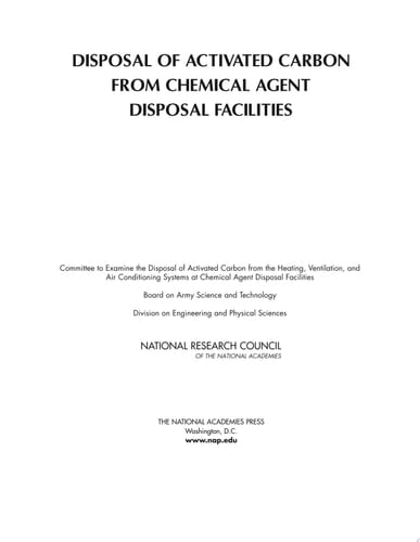 Disposal of Activated Carbon from Chemical Agent Disposal Facilities