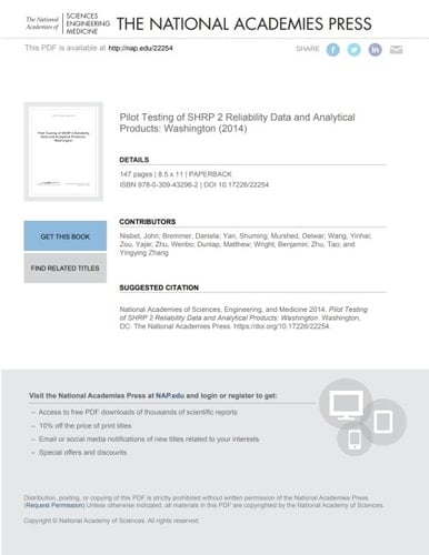 Pilot Testing of SHRP 2 Reliability Data and Analytical Products: Washington