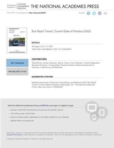 Bus Rapid Transit: Current State of Practice