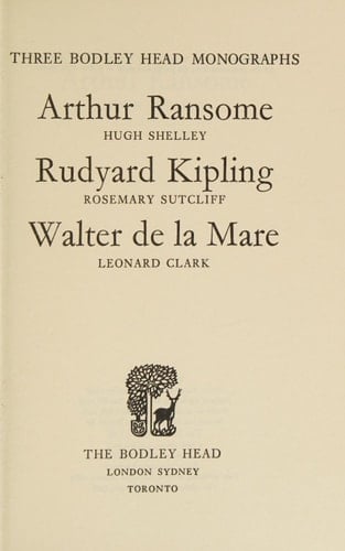 Three Bodley Head Monographs