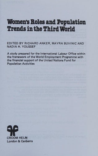 Womens' Roles and Population Trends in the Third World