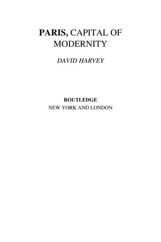Paris, Capital of Modernity