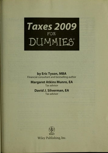 Taxes 2009 For Dummies