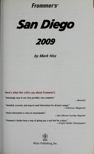 Frommer's San Diego 2009