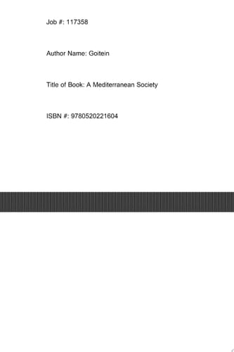 A Mediterranean Society The Jewish Communities of the Arab World as Portrayed in the Documents of the Cairo Geniza, Vol. III: The Family