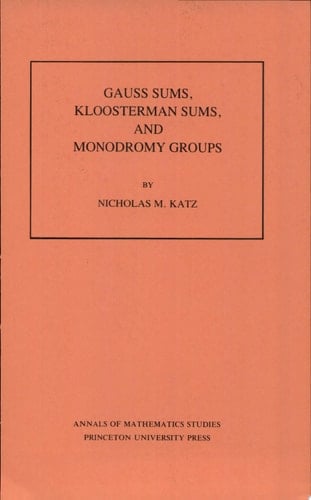 Gauss Sums, Kloosterman Sums, and Monodromy Groups