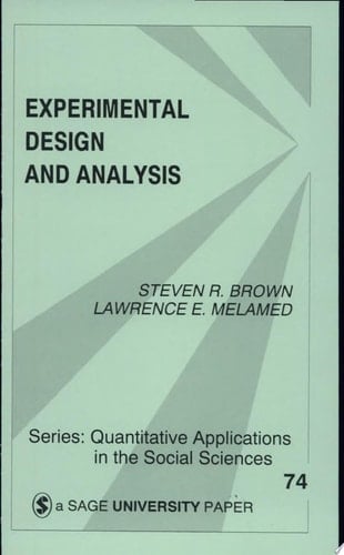 Experimental Design and Analysis
