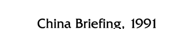 China Briefing, 1991
