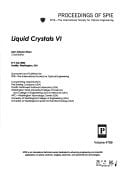 Liquid Crystals VI 8-9 July, 2002, Seattle, Washington, USA
