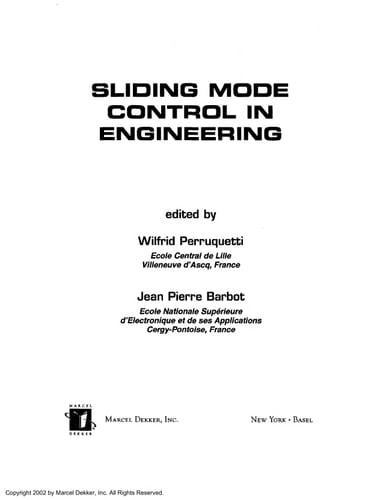 Sliding Mode Control In Engineering