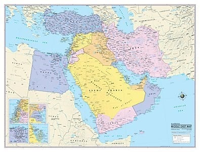 Middle East Wall Map