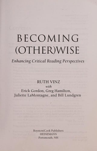 Becoming Otherwise Enhancing Critical Reading Perspectives