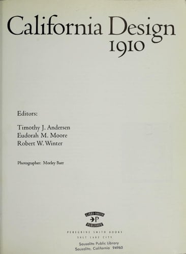 California Design 1910
