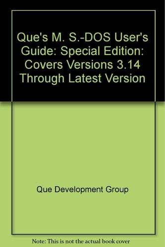 Que's MS-DOS 5 User's Guide