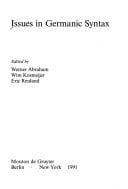Issues in Germanic Syntax (Trends in Linguistics: Studies & Monographs)