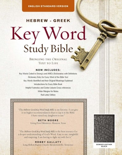 The Hebrew-Greek Key Word Study Bible ESV Edition, Black Bonded Leather