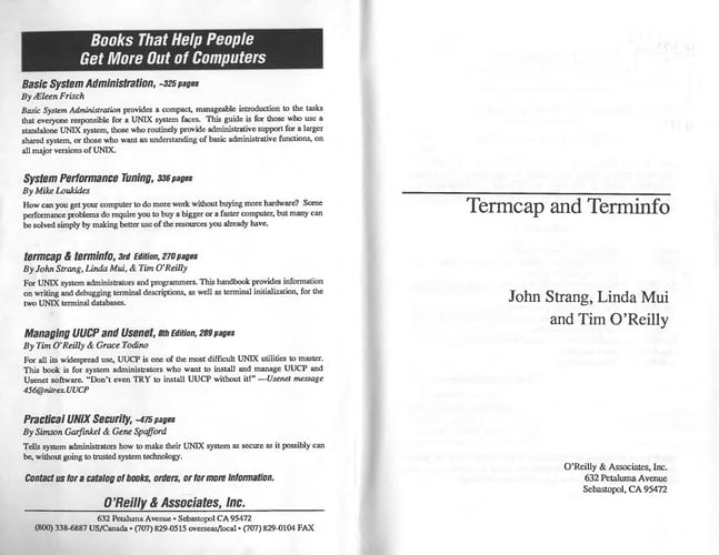 Termcap and Terminfo