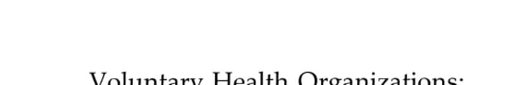 Voluntary Health Organizations A Guide to Patient Services