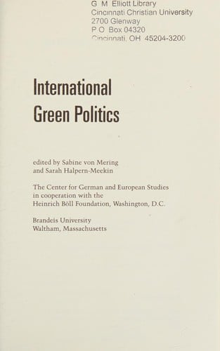 International Green Politics