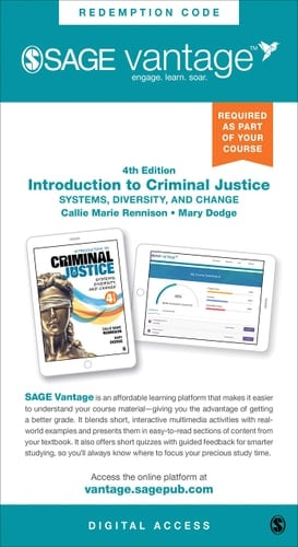 SAGE Vantage for Introduction to Criminal Justice 4th Edition