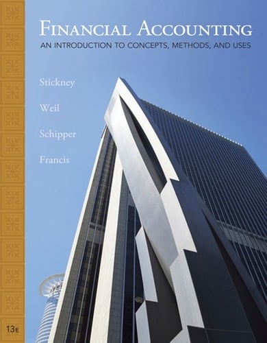 Financial Accounting: An Introduction to Concepts, Methods and Uses, 13e