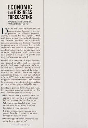 Economic and Business Forecasting Analyzing and Interpreting Econometric Results
